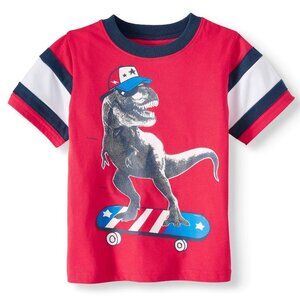 5/$20 NEW 2T Boys Skateboarding Dinosaur T-Shirt